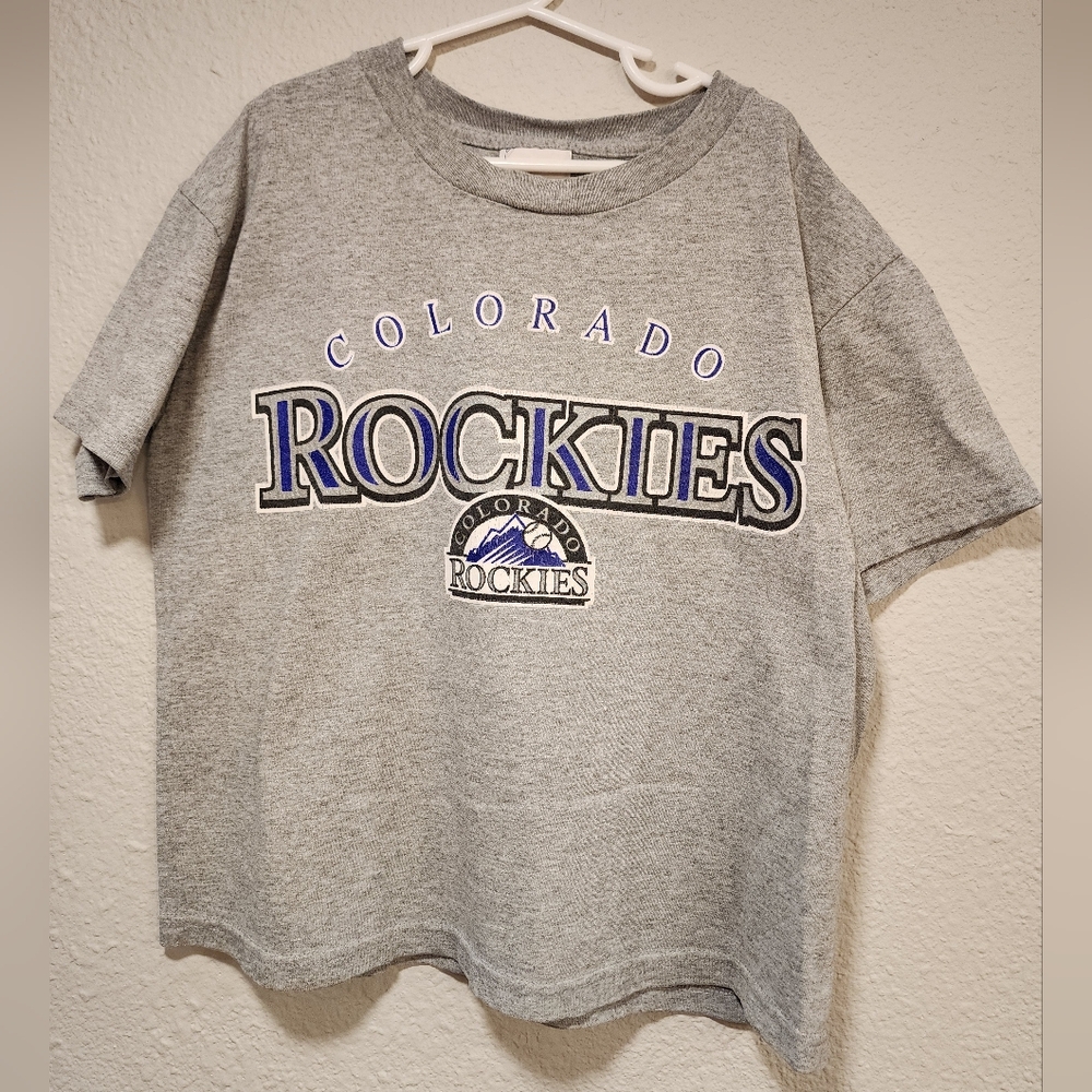Gray Colorado Rockies Kids T-Shirt